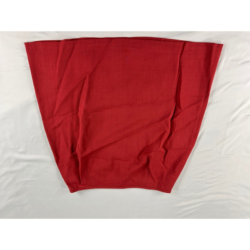 Ann Taylor Red 100% Wool Skirt Suit Set Vintage Made in USA Size 14 Blazer Skirt - Picture 10 of 14